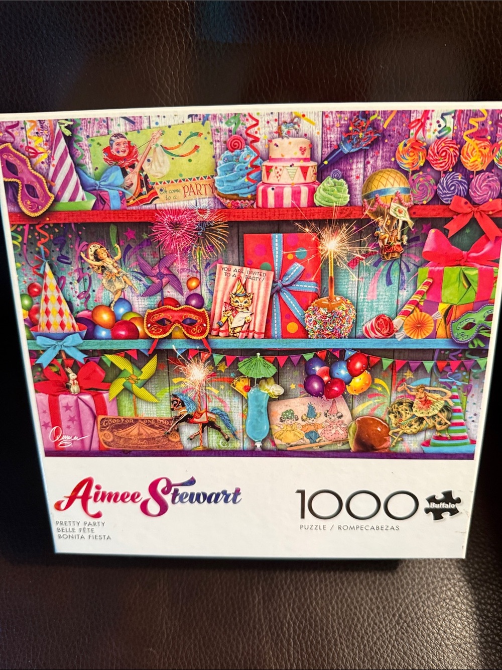Aimee Stewart Buffalo pretty Party jigsaw Puzzle.  1000 pieces.  Has poster